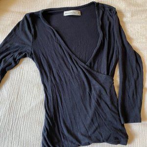 Abercrombie & Fitch wrap front top
